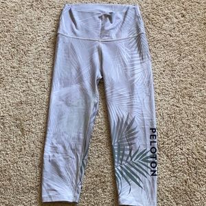 With Peloton Palm Tree Workout Capris